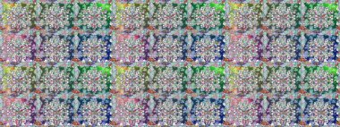 Çiçekli karalama şeklinde Raster çiçek deseni. Raster illüstrasyonu. Tarafsız renklerde yaz çiçekleri.