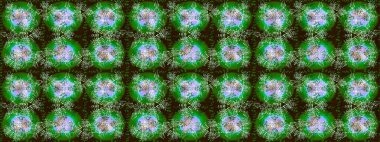 Yuvarlak raster kar tanesi. Raster illüstrasyonu. Güzel kar tanesi. Renkli arka planda izole tatlı kar taneleri. Soyut kış yeşili, kahverengi ve nötr süs.