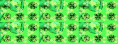 Basit bir kar tanesi. Soyut duvar kâğıdı, ambalaj dekorasyonu. Yeşil, sarı ve nötr renklerde tatlı kar taneleri. Kışın sembolü, mutlu noeller, mutlu yeni yıl kutlaması Raster illüstrasyonu.