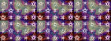 Nötr, mor ve gri renklerde kar tanelerinden oluşan kış deseni. Kış konsepti Düz yatıyordu. Raster illüstrasyonu.