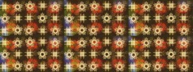 Raster kar taneleri arka planda. Soyut kar taneleri arkaplanda izole edilmiş düz dizayn. Kar tanesi rengarenk desen. Raster illüstrasyonu. Kar taneleri deseni.