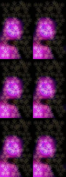 Raster illüstrasyonu. Düz yatıyordu. Kış konsepti Siyah, mor ve gri renkte kar tanelerinden oluşan kış deseni.