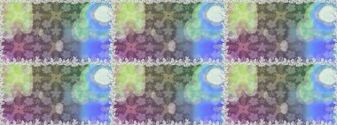 Kusursuz çiçek deseni. Raster illüstrasyonu. Asya tekstil tarzında. Tarafsız renklerde çiçekler. Raster illüstrasyonu.