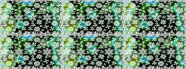 Güzel kumaş deseni. El çizimi. Çiçekler, dallar, bitkiler ve çiçekler. Raster illüstrasyonu.