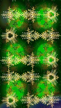 Düşen Noel stili kar taneleri. Kar taneleri, kar yağışı. Renkli arka planda izole edilmiş güzel raster kar taneleri. Görüntü.