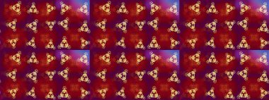 Raster illüstrasyonu. Renkli arka planda güzel kar taneleri. Raster kar taneleri deseni.