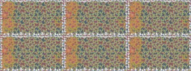 Kumaş, kağıt, ambalaj kâğıdı ve duvar kağıdı tasarımı için harika bir arka plan. Kusursuz. Egzotik hayvanlar. Raster illüstrasyonu. Tarafsız ve mavi kelebekler.