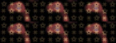 Renkli elementlerle Raster ilginç desen