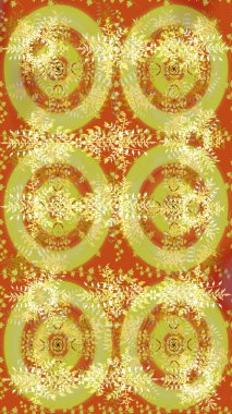 Raster skeci. Grafiksel element dekorasyonu. Kar Tanesi Mozaik ikonu. Siluet kar tanesi işareti izole edilmiş sarı, turuncu ve nötr renkler. Sembol kışı, donmuş, Noel, yeni yıl tatili. Düz tasarım