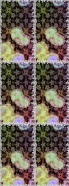 Kusursuz desen. Çiçek duvar kağıdı. Renkli süs kenarı. Hint süsü. Tarafsız renklerde. Raster illüstrasyonu.