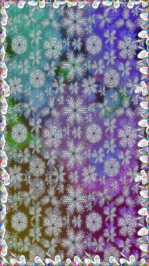 Şatafatlı bahar bahçesi dokusu. Çiçek deseni. Gri renkli çiçekler. Raster illüstrasyonu. Gri renklerde desensiz çiçek.