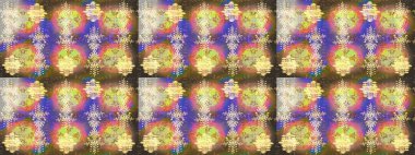 Noel stili. Raster illüstrasyonu. Renklerdeki kar taneleri.