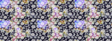 Fantezi kumaş deseni. Çiçekler, suluboya ile sorunsuz çiçek desenli. Raster desen.