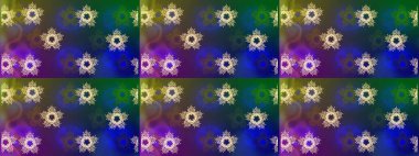 Düz dizayn. Raster illüstrasyonu. Simgeler, etiketler. Renkli arka planda kar taneleri. Renkli kar tanesi Raster çizimi. Kar Tanesi simgesi, izole.