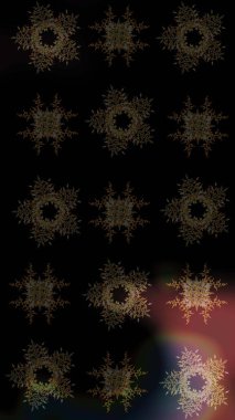 Kar taneleri arka planda. Raster illüstrasyonu. Kar taneleri deseni. Renkli arka planda izole edilmiş kar tanelerinin düz tasarımı. Kar tanesi süslemeli desen.