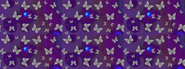 Mor renkli resimler. Güzel kelebek raster desenli resim tasarımı.