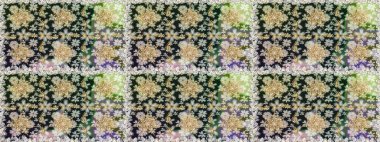 Tekrarlayan elementlerle soyut arkaplan oluşturun. Kusursuz damaske klasik altın desen. Gri renkler ve altın elementler üzerinde altın pürüzsüz desen. Raster illüstrasyonu.