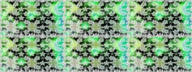 Şirin çiçekli kusursuz desen ve yeşil renkli yapraklar, suluboya çiçek deseni, duvar kağıdı, kart ya da kumaş için fayanslı. Raster illüstrasyonu.