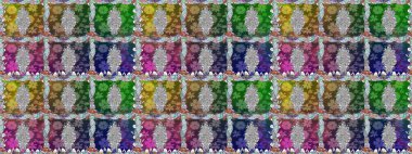 Yeşil renkli çiçekler. Raster illüstrasyonu. Kusursuz çiçek deseni duvar kağıdı için kullanılabilir.