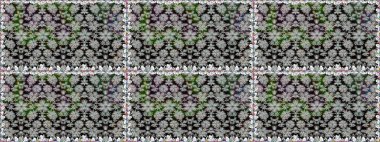 Halk tarzı. Parlak renkli çiçekleri ve gri renkli yaprakları olan kusursuz çiçek desenleri. Modern çiçek arkaplanı. Moda baskıları için zarif bir şablon.