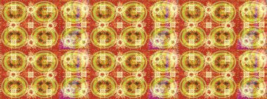 Renkli arka planda izole kar taneleri. Raster illüstrasyonu. Kar taneleri radyal renkleri bozar.