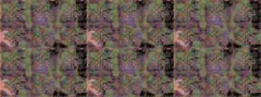 Şirin çiçek elementleri. Kusursuz. Kahverengi renkli çiçekler. Raster illüstrasyonu.