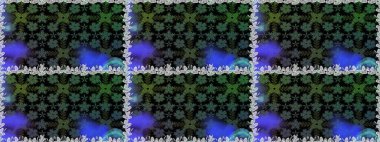 Raster illüstrasyonu. Nazik, yaz çiçekleri siyah renklerde. Raster deseni. Küçük çiçekte sevimli çiçek deseni var..