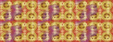 Raster illüstrasyonu. Renkli arka planda izole tatlı kar taneleri. Sarı, turuncu ve kahverengi renkli kar taneleri. Kar tanesi raster deseni.