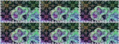 Mavi renkli çiçekler. Tropik, dikişsiz çiçek deseni. Raster illüstrasyonu.