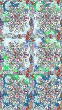 Çiçekli bahar çiçekleri. Moda baskıları için zarif bir şablon. Motley illüstrasyonu. Küçük çiçekte güzel bir desen. Küçük renkli çiçekler..