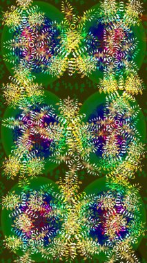 Kar tanelerinin soyut arkaplanlı Noel arkaplanı. Noel için tatil tasarımı, yeni yıl moda baskıları. Güzel tasarım. Yeşil, mavi ve gri kar taneleri. Raster illüstrasyonu.