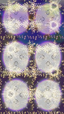 Tarafsız, gri ve menekşe rengi ve kar taneleri. Raster illüstrasyonu. Raster Noel soyut renkli arkaplan ve tatlı kar tanesi.