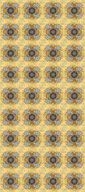 Altın rengi, kusursuz çizim. Bej, sarı ve gri renklerde altın çiçekli altın desenler. Senin tasarımın için, duvar kağıdı. Raster geometrik arkaplanı.