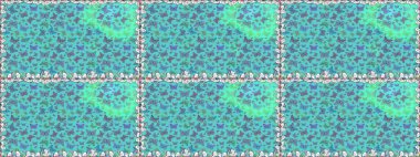 Soyut, pürüzsüz bir arkaplan. Kelebek deseni. Raster. Mavi ve yeşil renkler üzerine illüstrasyon. Moda Kumaşı Tasarımı.