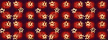 Kahverengi renkte çok kahverengi, zarif küçük çiçekler ve komik böcekler, raster desen, illüstrasyon.