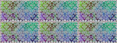 Raster illüstrasyonunda kusursuz çiçek deseni. Gri renkli çiçekler.