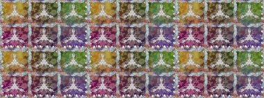 Renkli, kahverengi, pürüzsüz desen. Doodle tarzı. El çizimi dikişsiz sonbahar çiçekleri deseni. Kahverengi renkli çiçekler. Tekstil ve kapak tasarımı için mükemmel.