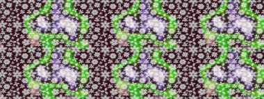 Yuvarlak raster kar tanesi. Renkli arka planda izole tatlı kar taneleri. Soyut kış kahverengisi ve nötr süs. Güzel kar tanesi. Raster illüstrasyonu.