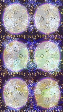 Raster resim. Arka plan üzerinde izole soyut kar taneleri ile düz tasarım. Snowflakes desen. Kar tanesi süs desen. Kar taneleri arka plan.