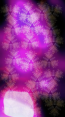 Kar taneleri arka planda. Raster illüstrasyonu. Kar taneleri deseni. Renkli arka planda izole edilmiş kar tanelerinin düz tasarımı. Kar tanesi süslemeli desen.