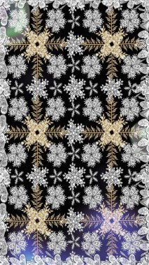 Raster Çiçek İllüstrasyonu 'nun şirin tekstili. Gri renkli etnik çiçeklerle kusursuz bir desen..