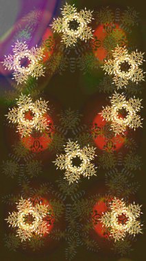 Kar tanesi süs desen. Kar taneleri arka plan. Raster resim. Düz renkli arka plan üzerinde izole kar taneleri tasarımı. Snowflakes desen.