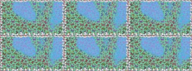 Renkli kelebeklerin kusursuz arka planı. Yeşil renkli sanat kelebekleri. Raster illüstrasyonu. Koleksiyon Defteri için Resim.