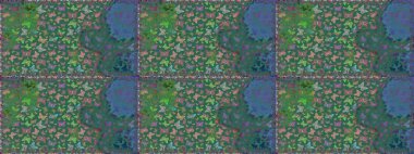 Raster illüstrasyonu. Mavi ve yeşil kelebek çizimi. Güzel suluboya kelebekler. Fantezi sevimli illüstrasyon. Kıyafetler, erkekler, kızlar ve duvar kağıtları için soyut, pürüzsüz desen.