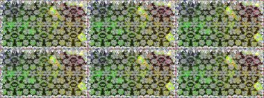 Raster illüstrasyonu. Gri renkli çiçekler. Küçük çiçekte sevimli çiçek deseni var..