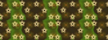 Çiçekli karalama şeklinde Raster çiçek deseni. Yeşil renkli çiçekler. Yumuşak, bahar çiçekli arka plan.