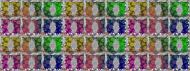 Renkli Bahar Temalı Kusursuz Arkaplan. Raster Şirin kumaş deseni. Düz Çiçek Elementleri Tasarımı. Kusursuz bağbozumu.