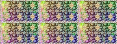 Klasik klasik klasik arka plan. Geleneksel oryantasyon süsü. Kusursuz klasik raster nötr ve altın desenli.