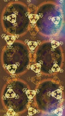 Raster kış deseni. Raster illüstrasyonu. Çiçek Elementleri 'nin soyut geçmişi. Kahverengi, gri ve sarı renkler üzerine tasarım.