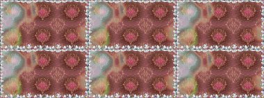 Raster illüstrasyonu. Şatafatlı bahar bahçesi dokusu. Çiçek deseni. Çiçeksiz arkaplan.